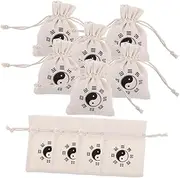 OHPHCALL 10pcs Skipping Rope Storage Bags Burlap Bag Decorative Sachet Bag Mini Favor Bag Linen Jewelry Storage Bags Handmade Present Sachet Linen Jewelry Favor Bags Fabric