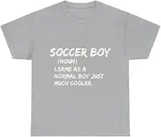 [X.Style] Soccer Boy Definition Sports ds042 T-Shirt Grey M