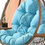 Exquisite Hanging Basket Chair Cushion, Hanging Egg Chair Cushion Replacement, Waterproof Sun-Resistant Chair Pads Cover, Summer Cool Texture Hanging Basket Chair Cushions Blue
