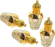 VICASKY 4Pcs Glass Roller Bottles for Essential Oils and Perfume Portable Leak Refillable Travel Containers Durable Aromatherapy Roll Vials for Any Occasion
