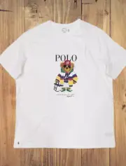 Big & Tall Polo Ralph Lauren White Teddy Bear Red Hat Teddy Bear Tee Size XLT
