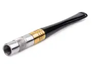 Dr. Watson - 3.9" Art Deco Metal Cigarette Holder, fits Regular Cigarettes