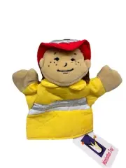 VTG 2001 Fireman Hand Puppet MANHATTAN TOY Firefighter Imaginary NOS Tag Gift