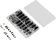 360Pcs M2 M2.5 M3 Cross Screw Kit Computer Screws Kit Alloy Steel Micro Cross Assortment Set Fasteners