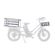 [EU DIRECT] E-Bicycle Front +Rear Basket Accessories Fit for GOGOBEST GF200 Electric Bikes