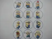 15 Minions buttons flat back or pin badge cabochons embellishments center magnet