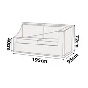 Outdoor L Shape Sofa Section Cover Length 195cm - No Right Armrest