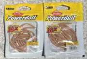 2 Packs Berkley Powerbait 3” Power Trout Worms Natural