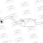 Redback Mufflers Bolt-On to suit Galant HJ 4Cyl Rear Muff - M5651