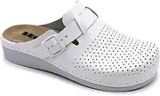 [LEON] 5001 Women's Leather Clog Mules Comfort Shoes Slippers