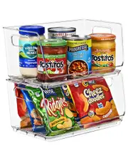 Sorbus Set of 2 Stackable Pantry Storage Bins