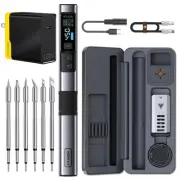 100W Portable Soldering Iron Kit Fast Heating 3 Temperature Settings 6 Tips