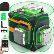 3x360° Laser Level with Remote&APP Control, CIGMAN Green Self Leveling Cros
