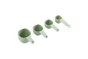 Gourmet Kitchen Modern Nesting Measuring Cup Set Sage 4pc 16.6x7.6x7.5cm