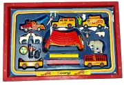 Framed Vintage Corgi Pinder Jean Richard Circus Set From Toy Museum