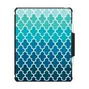 iPad Air 13-inch (M2/M3) Impact Folio Case Aqua Ombre Quatrefoil