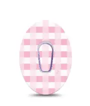 ExpressionMed Pink Gingham Dexcom G6 Tape and Sticker