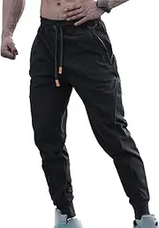 [Generic] Men's Jogger Tapered Workout Sport Pants Casual Drawstring Slim Running Pants Skinny Bodybuilding Athletic Pants