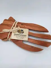 Hardwoods of the South Pacific Island Pineapple Salad Wooden Hands Claws 7"