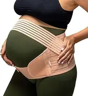 BABYGO® 4 in 1 Pregnancy Support Belt Maternity & Postpartum Band - Relieve Back, Pelvic, Hip Pain, SPD & PGP >> inc 40 Page Pregnancy Book for Birth Preparation, Labor & Recovery