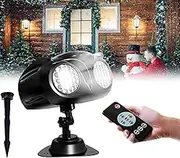 Christmas Snowflake Projector Light, Indoor Outdoor Holiday Projector Light IP65 Waterproof Owl Shaped Dynamic Led Christmas Projector Lights Outdoor with Remote Control, for Xmas, Party, Wedding