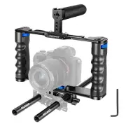NEEWER Aluminum Alloy Camera Cage,Filmmaking Rig with Top Handle for Sony