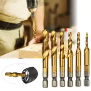 M3-M10 Drill Spiral Tap Bits HSS 1/4'' Hex Shank Metric Thread Cutter Set UK