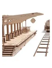 [UGEARS] Railway Platform 196 Piece Wooden 3D Puzzle Gift Set