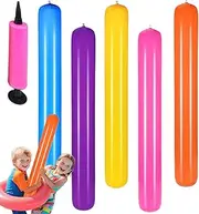 Inflatable Pool Swimming - Retro Inflatable Pool Sticks | 5 Pieces of Multipurpose Inflatable Pool Noodles | Various Water Floats for Outdoor Party Beach Vacation