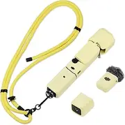 Flymile Pocket 3 Silicone Cover & Neck Lanyard, Protective Sleeve Case Lens Protector Scratch-Resistant Adjustable Easy Carry Crossbody Strap for DJI OSMO Pocket 3 Creator Combo Accessories(Yellow)