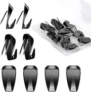 LUTER 15pcs Metal Cubicle Hooks, Fabric Wall Hooks Cubicle Hangers Push Pin Hangers Decorative Picture Hook for Hanging Picture Office Home Kitchen Supplies (Black)