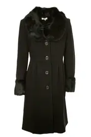 Removable Faux Fur Trim Jacket--ORI-8212
