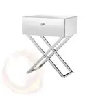 Artiss Mirrored Bedside Table Side End Table Drawers Nightstand Bedroom Silver