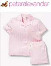 BNWT PETER ALEXANDER GIRLS KIDS SATIN PJ SET SIZE 10 (PINK) RRP $79.95