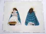 Hand-Painted Needlepoint Canvas by Melissa Shirley Design Two-Sided Mary & Jesus