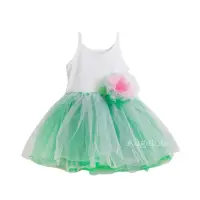 在飛比找momo購物網優惠-【BABY童衣】任選 蓬蓬紗吊帶洋裙 32034(綠)