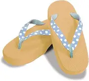 Hajime(一歩) [One Step] [Hajime] Geta Geta Clogs, Soft and Water Resistant, Made of Sponge 8.7 inches (22 cm), Dot x Sky Blue (Dot x Sky Blue/22), Dot × Sky Blue, 22.0 cm