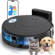 [Kewbily] Robot Vacuum and Mop Combo, LiDAR Navigation with Ultra Slim Design, Smart Mapping Robotic Vacuum Cleaner, 9000Pa Suction, Customizable Cleaning for Pet Hair, Carpets, and Hard Floors