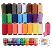 50Pcs Bobbins Sewing Threads Kit, 400 Yards per Polyester Thread Spools, Prew...