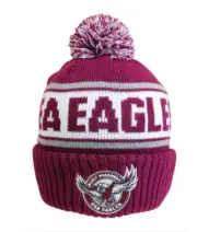 Manly Sea Eagles NRL Striker Pom Pom Beanie
