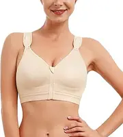 [CYDREAM] Women Post-Surgical Bra Zip Front Post Surgery Sports Bras Racerback Support Wireless Adjustable Straps