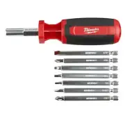Milwaukee 9-in-1 SQUARE DRIVE MULTI-BIT DRIVER SCREWDRIVER Crome Plated Bits HQ