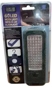ToolUSA ThinkTank 60 LED Work Light w/ Rotating Flashlight - Magnetic Base Hook