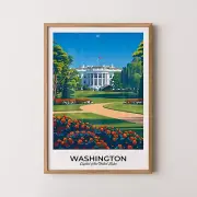 Washington Poster Washington Travel Poster Washington Art Print Washington Wall