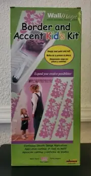 Wall Magic Fun FLowers Border And Accent Lids Kit