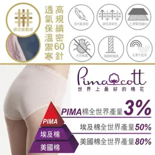 【LOHAS 樂活人生】6件組-台灣製MIT歐洲極品92%PIMA棉透氣高腰+抑菌除臭竹炭天絲棉內褲(養護私密)