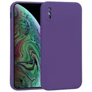 MCC iPhone Xs Max Soft Liquid Silicone Shockproof Case Cover Apple XsMax [Dark Purple]