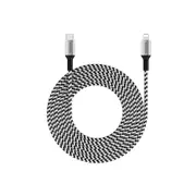 Microdia ExeCable Tweed PD60W USB-C to 8-Pin Cable 2.6m (Zebra)