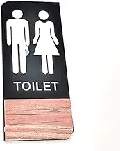 Toilet Sign Plastic Sign Plastic Sign,Toilet Sign, Sign, Acrylic Toilet Sign Plate Men and Women Wc Symbol Adhesive Backed Bathroom Toilet Door Signs, for Hotel Office Home Restaurant