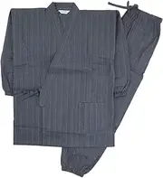 [Gunze] SK2295 Men's Room Wear, Work Clothes, Sleeping Leopard, 100% Cotton, Shijira Weave, Solid Color